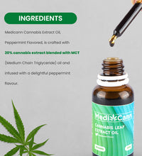 Cannabis Leaf Extract Oil - Peppermint Flavour 10 ml & 30 ml