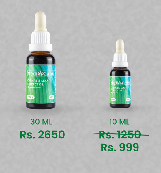 Cannabis Leaf Extract Oil - Peppermint Flavour 10 ml & 30 ml